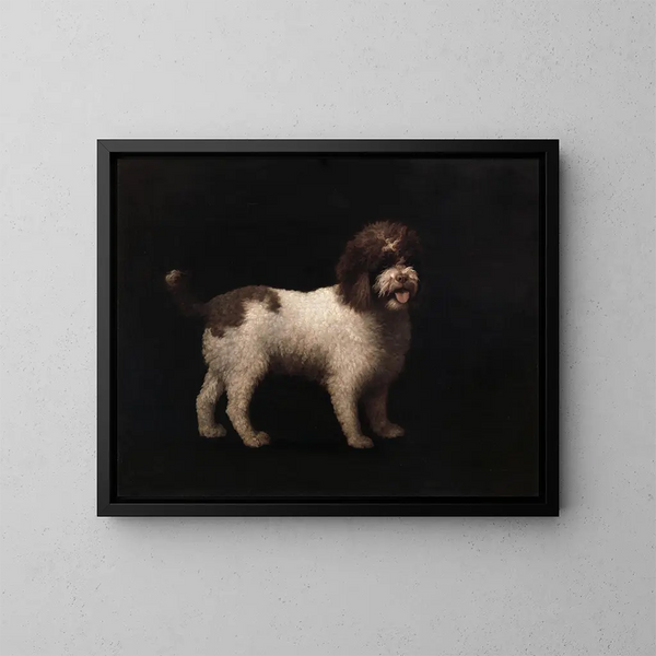 Vandspaniel maleri - George Stubbs — indrammet kunstværk på væggen