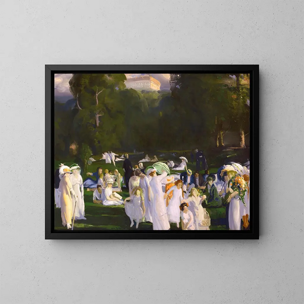 En junidag - George Wesley Bellows — indrammet kunstværk på væggen