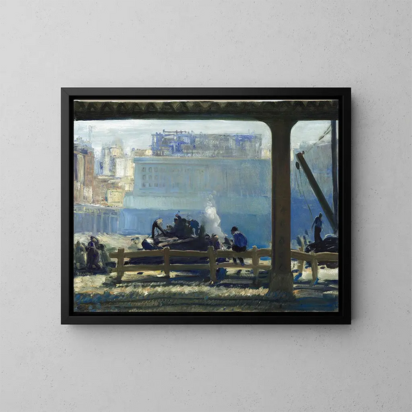 Morgenblå - George Wesley Bellows — indrammet kunstværk på væggen