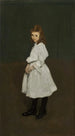 Lille pige i hvid Queenie Burnett - George Wesley Bellows — visning af kunstværket