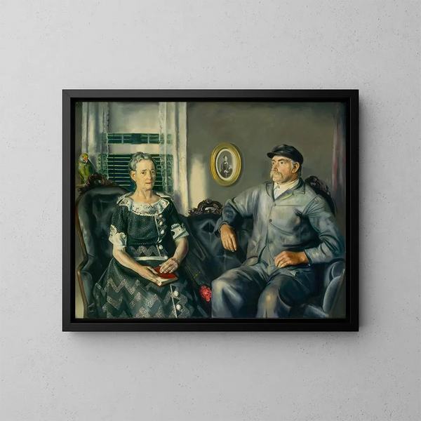Monsieur og Madame Phillip Wase - George Wesley Bellows — indrammet kunstværk på væggen