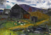 Gamle lade, skyggefuld dal - George Wesley Bellows — visning af kunstværket