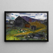 Gamle lade, skyggefuld dal - George Wesley Bellows — indrammet kunstværk på væggen