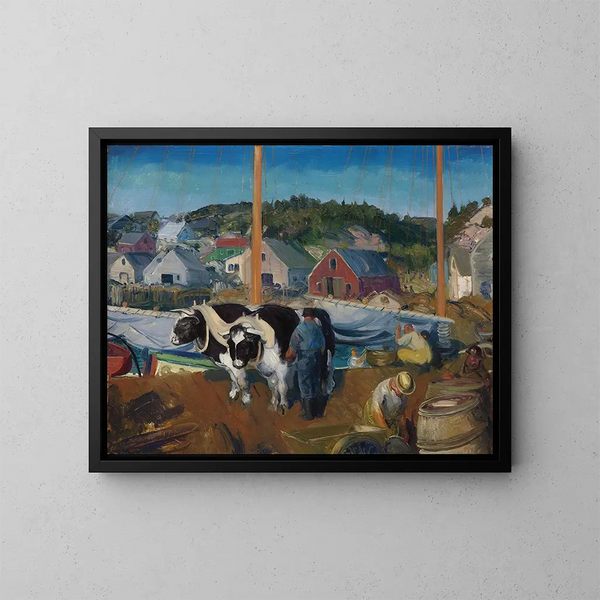 Quai des bœufs à Matinicus - George Wesley Bellows — indrammet kunstværk på væggen