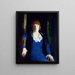 Portrait af Florence Pierce - George Wesley Bellows — indrammet kunstværk på væggen