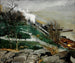 Regn over floden - George Wesley Bellows — visning af kunstværket