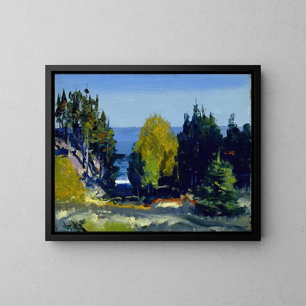 Le bosquet de Monhegan - George Wesley Bellows — indrammet kunstværk på væggen