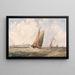 Bateaux de pêche dans une forte houle au large de la côte - George William Crawford Chambers — indrammet kunstværk på væggen