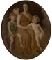 Portrait af fru John J. Albright og hendes børn - George de Forest Brush — visning af kunstværket