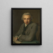Portræt af Louis Métayer Phz Guld- og Sølvsmed og Kunstsamler - George van der Mijn — indrammet kunstværk på væggen