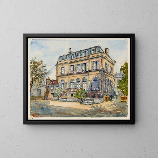 Hôtel de la princesse Belgiojoso, 28 rue du Montparnasse - Georges-Henri Manesse | Reproduction — indrammet kunstværk på væggen