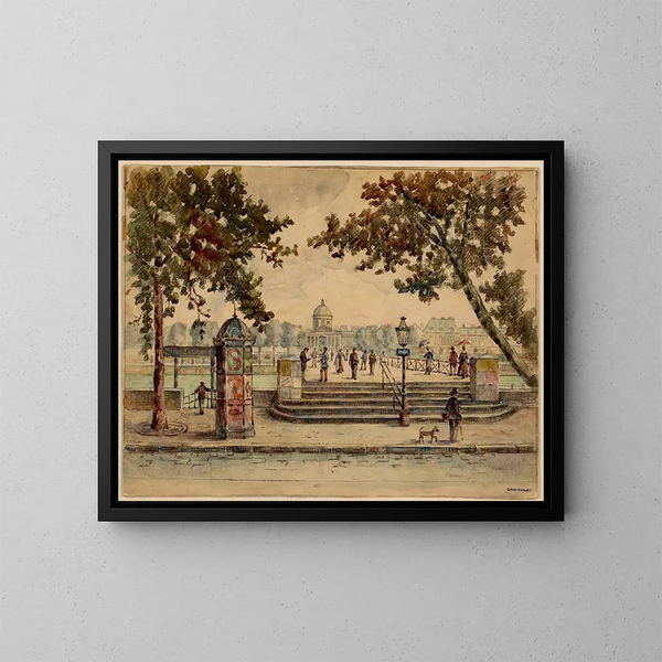 Passerelle des Arts - Georges-Henri Manesse — indrammet kunstværk på væggen
