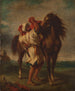Arabisk maleri, der forsegler sin hest - Georges Dété — visning af kunstværket