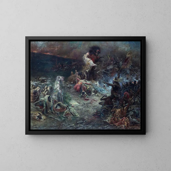 Le Carnage - Georges Jules Victor Clairin — indrammet kunstværk på væggen