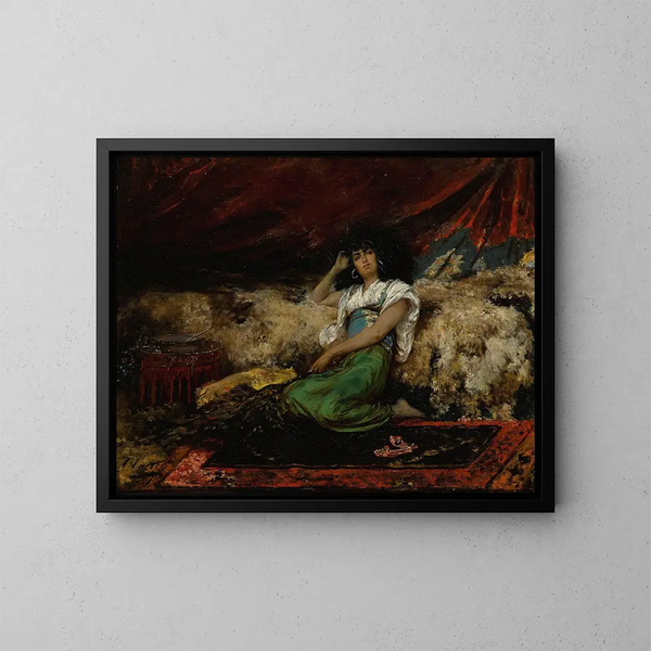 Le éventail de paon - Georges Jules Victor Clairin — indrammet kunstværk på væggen