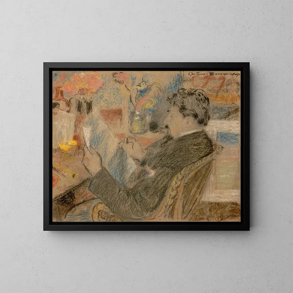 Portrait af Jan Toorop - Georges Lemmen — indrammet kunstværk på væggen