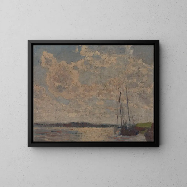 Vue sur l'Escaut - Georges Léon Ernest Buysse — indrammet kunstværk på væggen