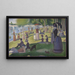 En søndag eftermiddag på Île de la Grande Jatte - Georges Seurat — indrammet kunstværk på væggen