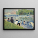 Baigneurs Studie for Baigneurs i Asnières - Georges Seurat — indrammet kunstværk på væggen