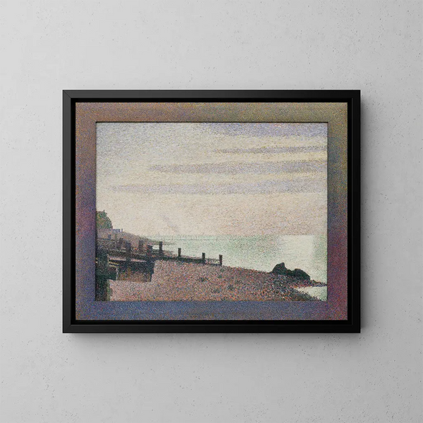 ten i Honfleur - Georges Seurat — indrammet kunstværk på væggen
