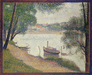 det grå vejrmaleri ved Grande Jatte - Georges Seurat — visning af kunstværket