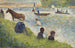 Studie af heste og både til Baderne i Asnières - Georges Seurat — visning af kunstværket