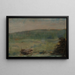 Landskab ved Saint-Ouen - Georges Seurat — indrammet kunstværk på væggen