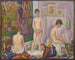 Les poseuses ensemble - Georges Seurat — visning af kunstværket