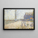 L'Hospice og fyret i Honfleur - Georges Seurat — indrammet kunstværk på væggen