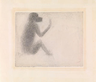 Enkelt siddende - Georges Seurat — visning af kunstværket