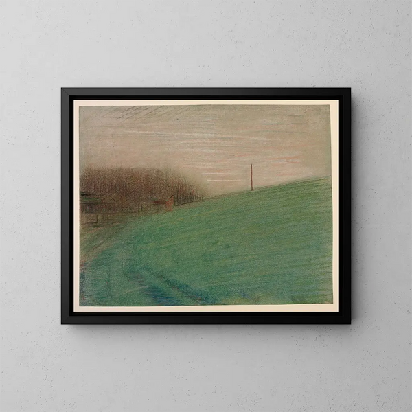 La Prairie - Georges Seurat — indrammet kunstværk på væggen