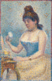 Unge kvinde, der pudrer sig - Georges Seurat — visning af kunstværket