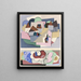Collection dekorationer og farver Pl11 - Georges Valmier — indrammet kunstværk på væggen