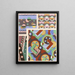 Collection dekorationer og farver Pl20 - Georges Valmier — indrammet kunstværk på væggen
