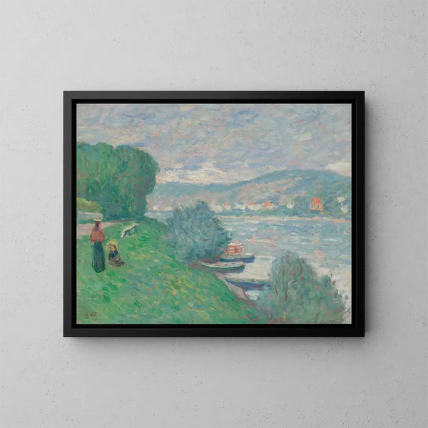 Bord de la Seine à Meulan - Georges d'Espagnat — indrammet kunstværk på væggen