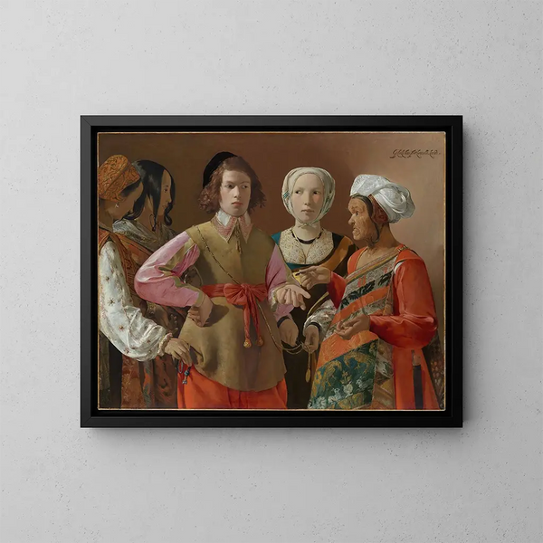 La diseuse de bonne aventure - Georges de La Tour — indrammet kunstværk på væggen