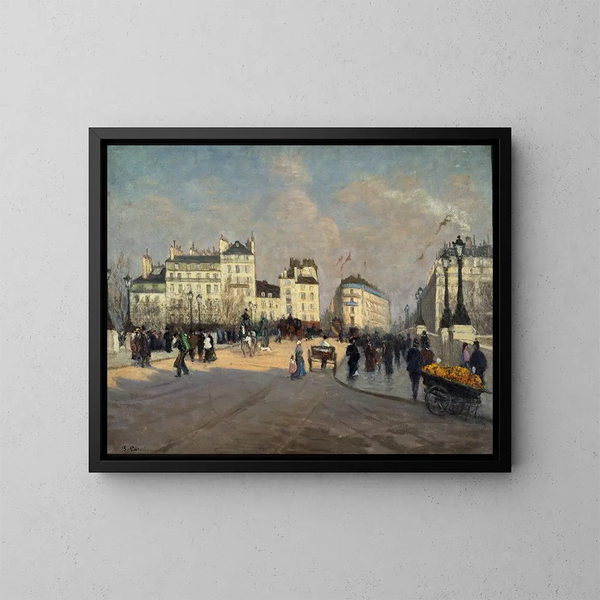 Vue du Pont-Neuf - Georges-Émile Carette — indrammet kunstværk på væggen