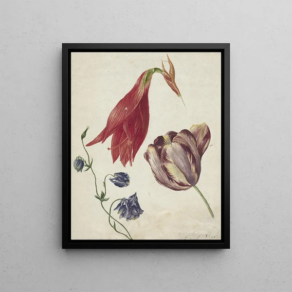 Georgius Jacobus Johannes van Os - Tulp akelei en amaryllis.webp