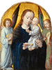 Jomfru Maria med Barnet mellem musikspillende engle - Gerard David — visning af kunstværket