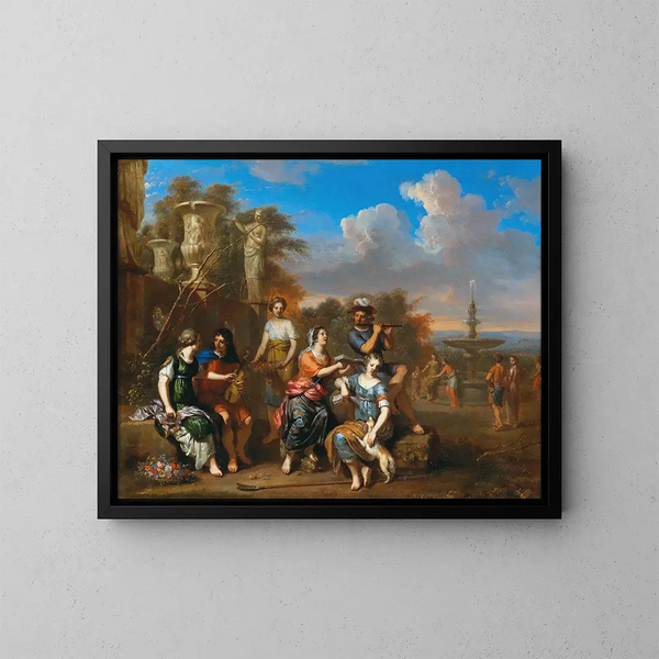 Concerto à l'ancienne - Gerard Hoet — indrammet kunstværk på væggen