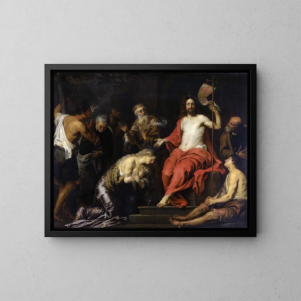 Le Christ et les pécheurs repentis - Gerard Seghers | Reproduction — indrammet kunstværk på væggen