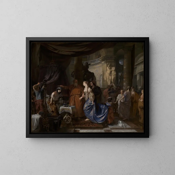 Antiochus og Stratonice - Gerard de Lairesse — indrammet kunstværk på væggen