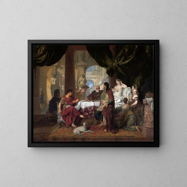 Cleopatra's Bord - Gerard de Lairesse — indrammet kunstværk på væggen
