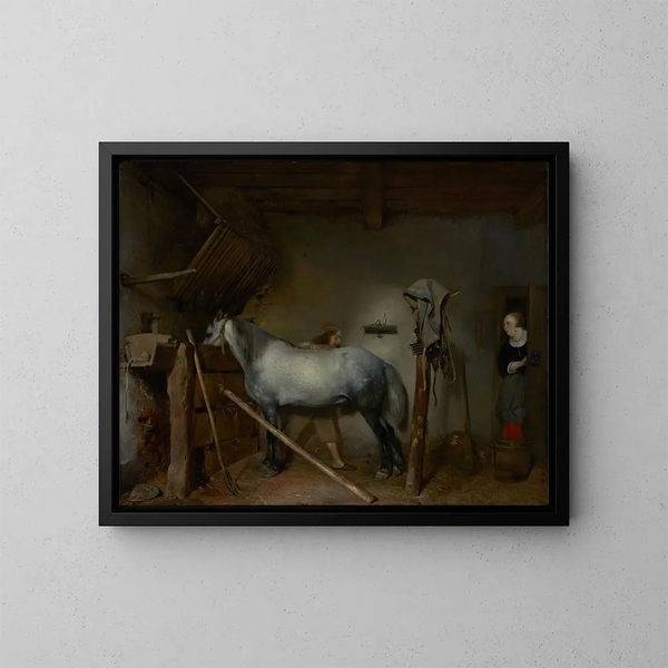 Stald - Gerard ter Borch — indrammet kunstværk på væggen
