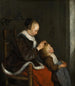 La chasse aux poux - Gerard ter Borch — visning af kunstværket