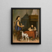 Officier, der skriver et brev til en trompetist - Gerard ter Borch — indrammet kunstværk på væggen