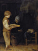 et gammelt kvinde og en dreng, der spiser et beskedent måltid - Gerard ter Borch — visning af kunstværket