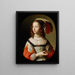 Portrait af Sophie Princesse Palatine - Gerard van Honthorst — indrammet kunstværk på væggen