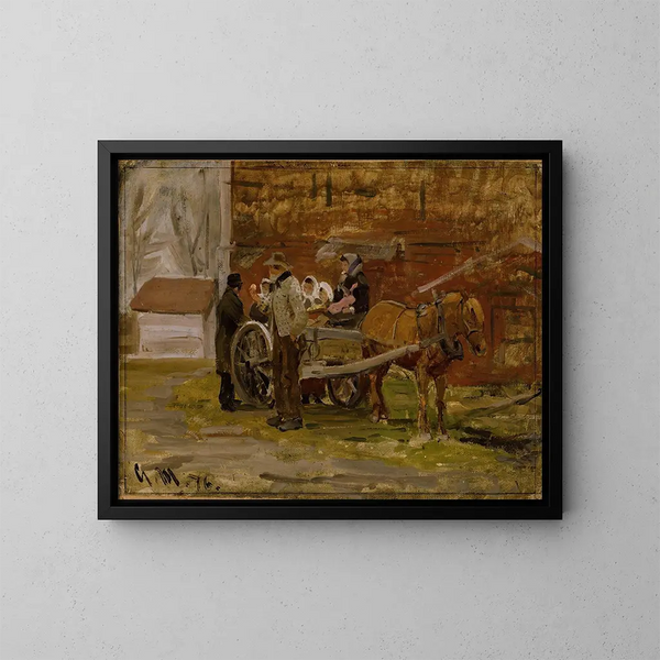 Le Chariot de pommes - Gerhard Munthe — indrammet kunstværk på væggen
