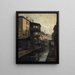 La Bièvre rue des Cordelières - Germain Eugène Bonneton — indrammet kunstværk på væggen